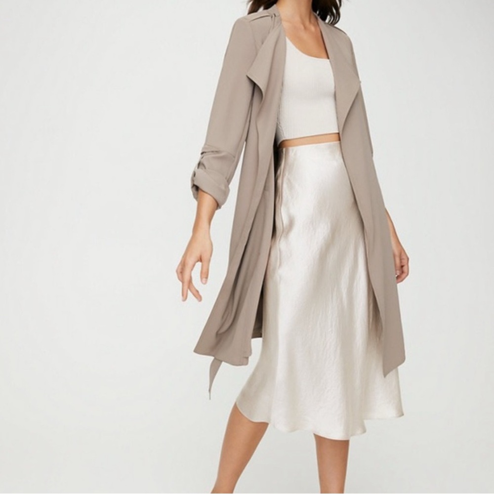 Babaton Tan Long Duster Coat